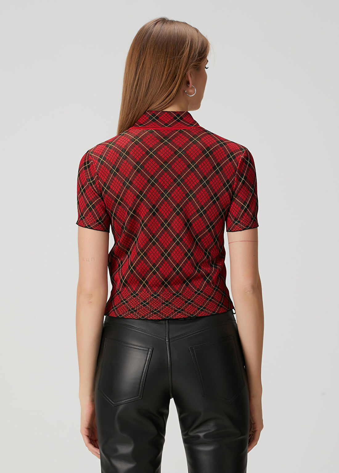 McQueen Kırmızı Polo Yaka Triko görsel 4