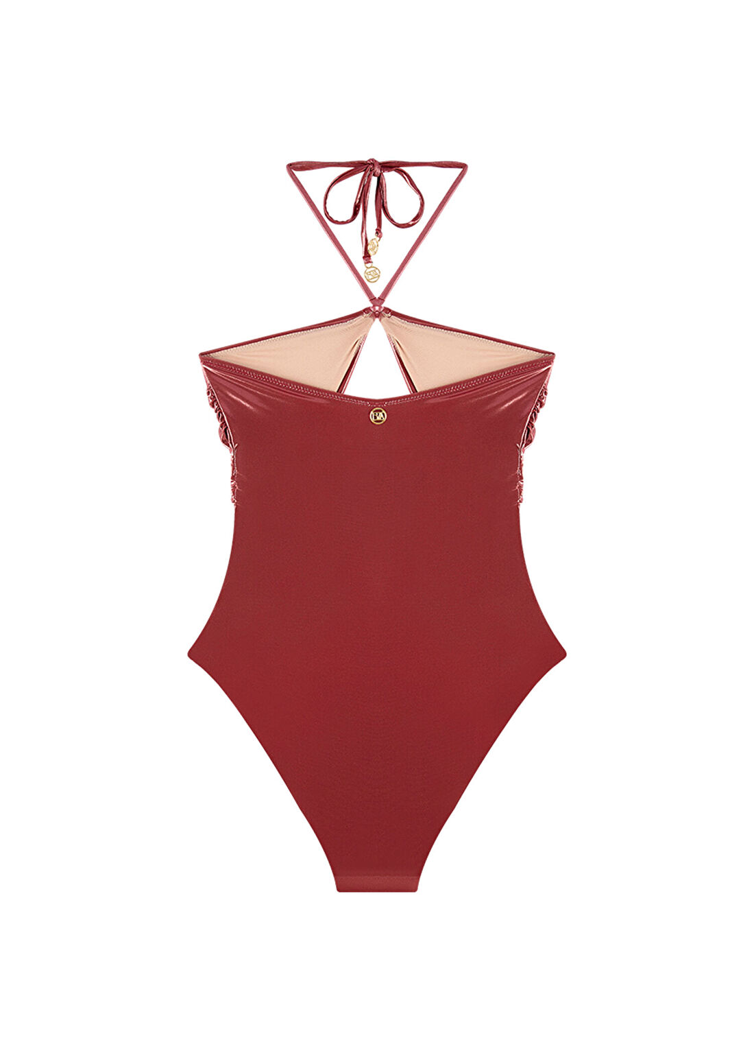 Bia Swimwear Janette Shiny Fabric Pencereli Boyundan Bağlamalı Kadın Mayo görsel 2