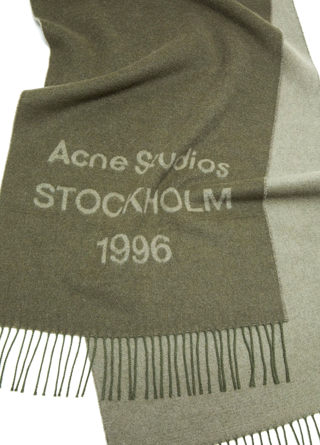 Acne Studios Yeşil Kadın Yün Atkı görsel 2