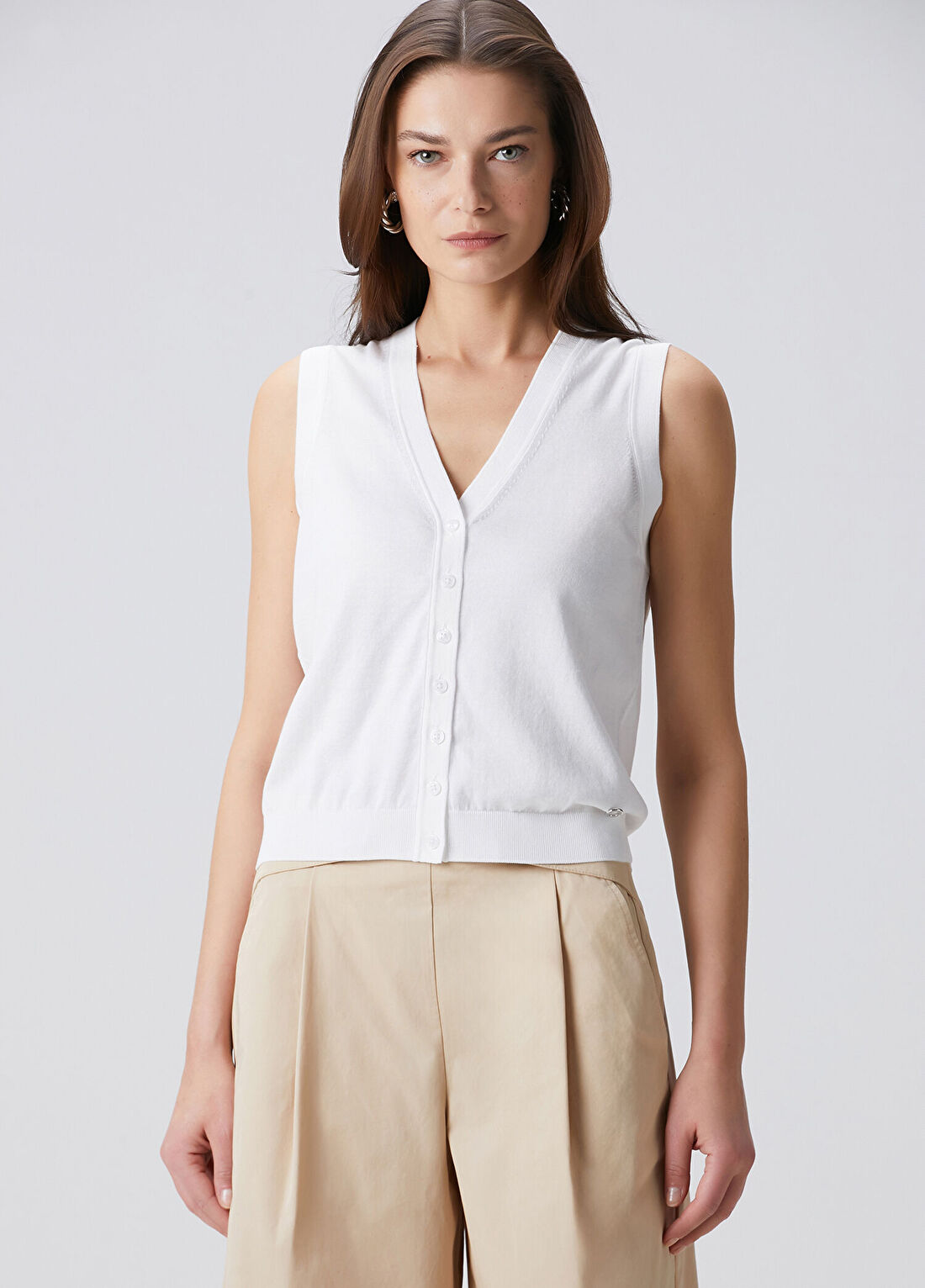 Beymen Collection Beyaz Koton Yelek