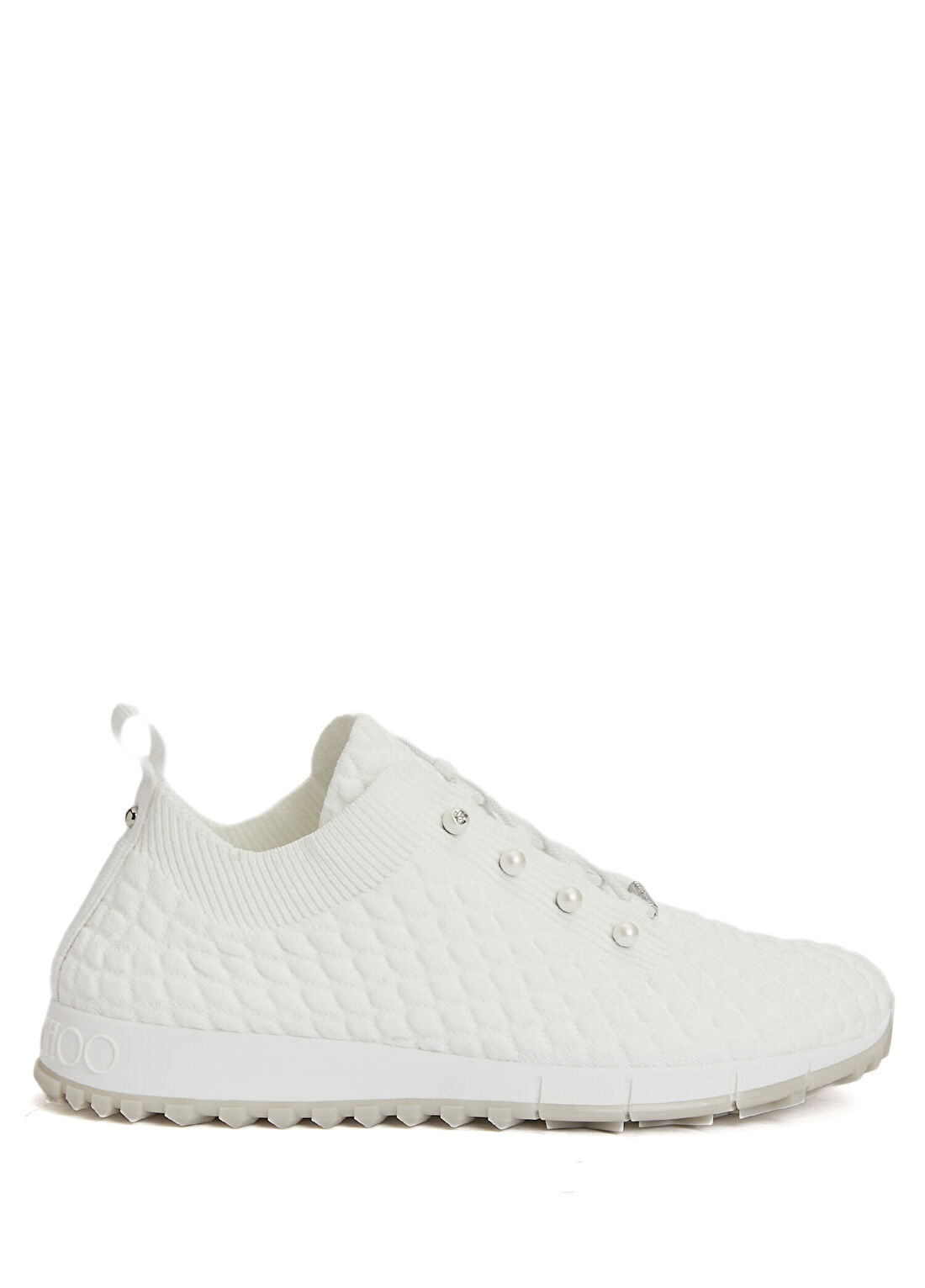 Jimmy Choo Veles Beyaz Çorap Formlu Kadın Sneaker