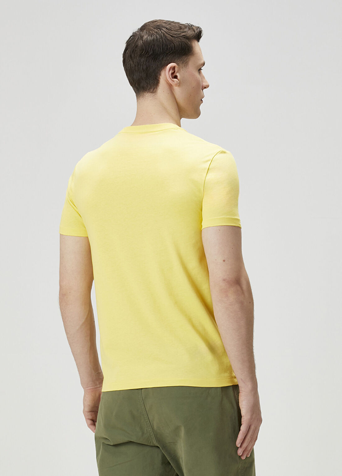 Polo Ralph Lauren Sarı Basic T-shirt görsel 4