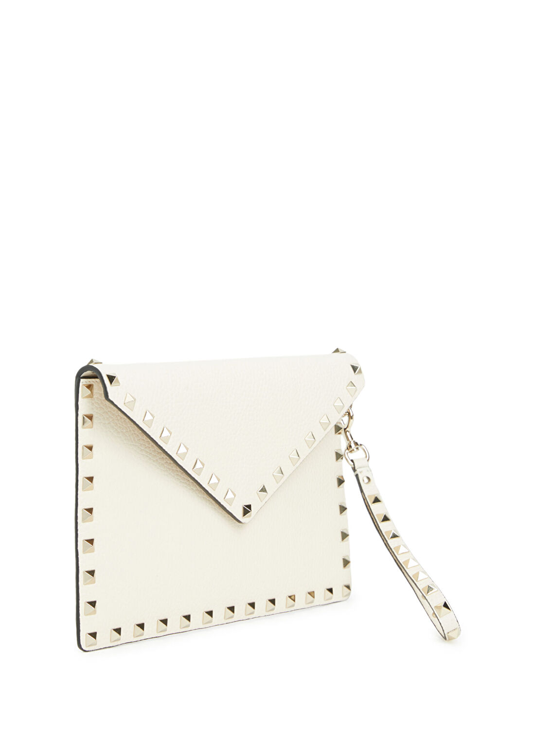 Valentino Garavani Rockstud Ekru Kadın Deri El Portföyü görsel 3