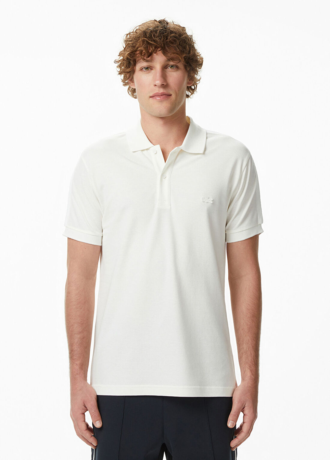 Lacoste Krem Rengi Polo Yaka Regular Fit Kısa Kollu Erkek T-Shirt