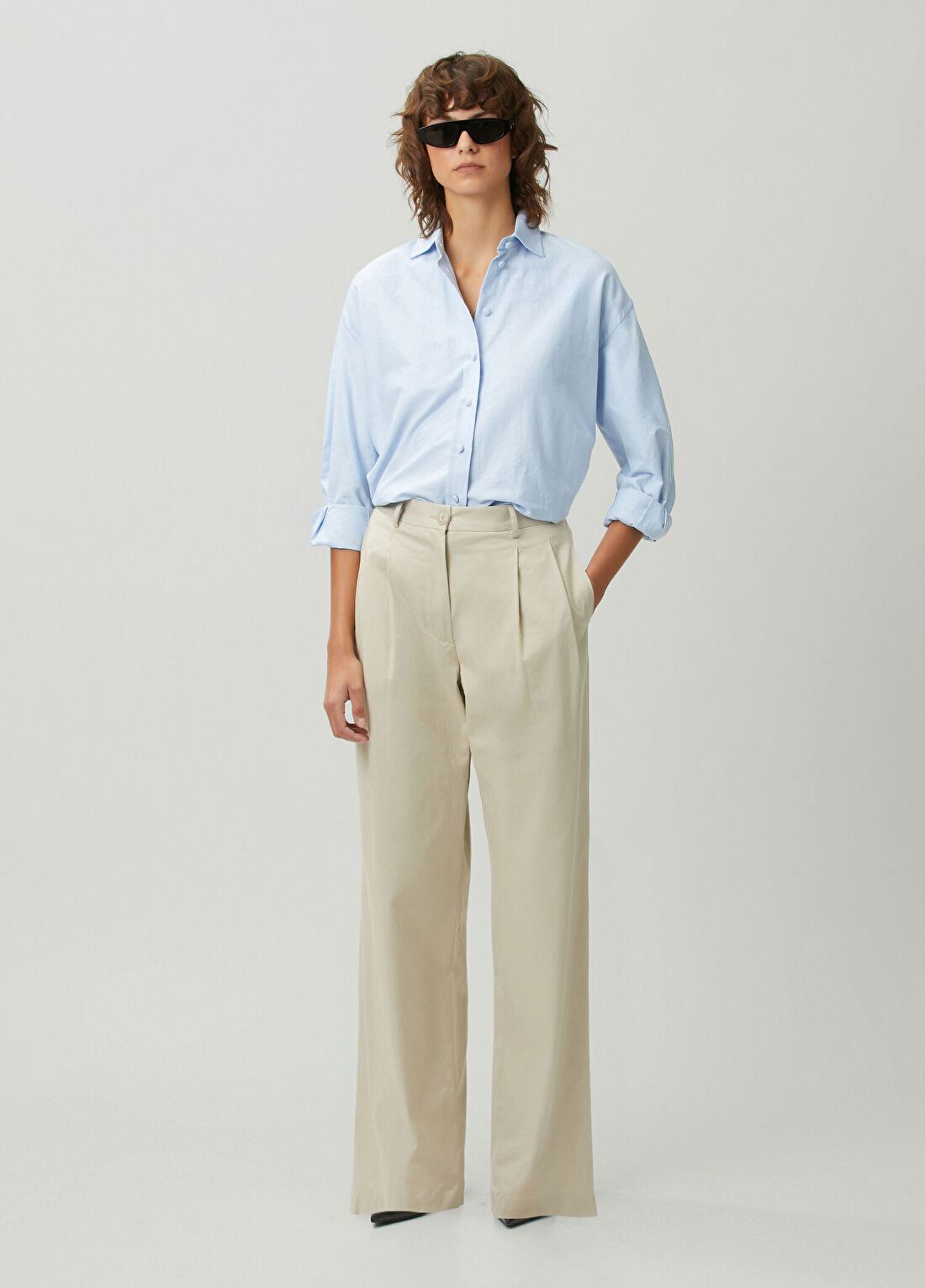 The Frankie Shop Bej Chino Pantolon