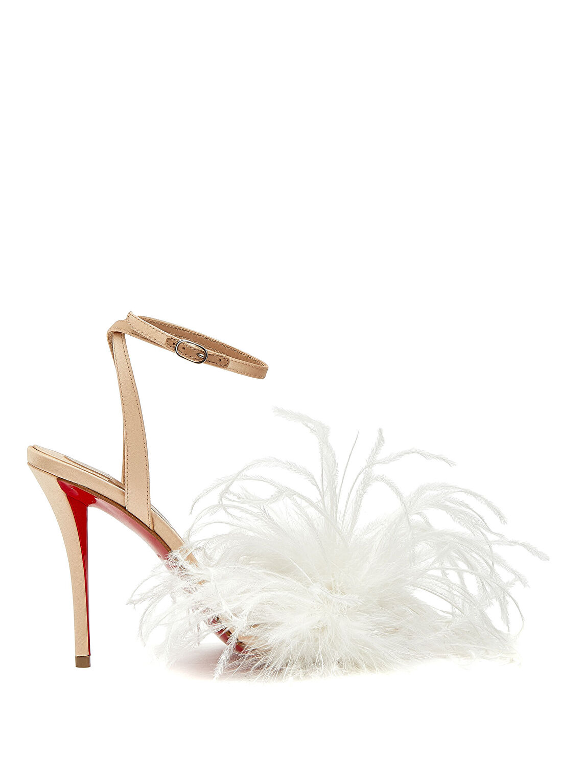 Christian Louboutin Miss Tüy Detaylı Kadın İpek Sandalet