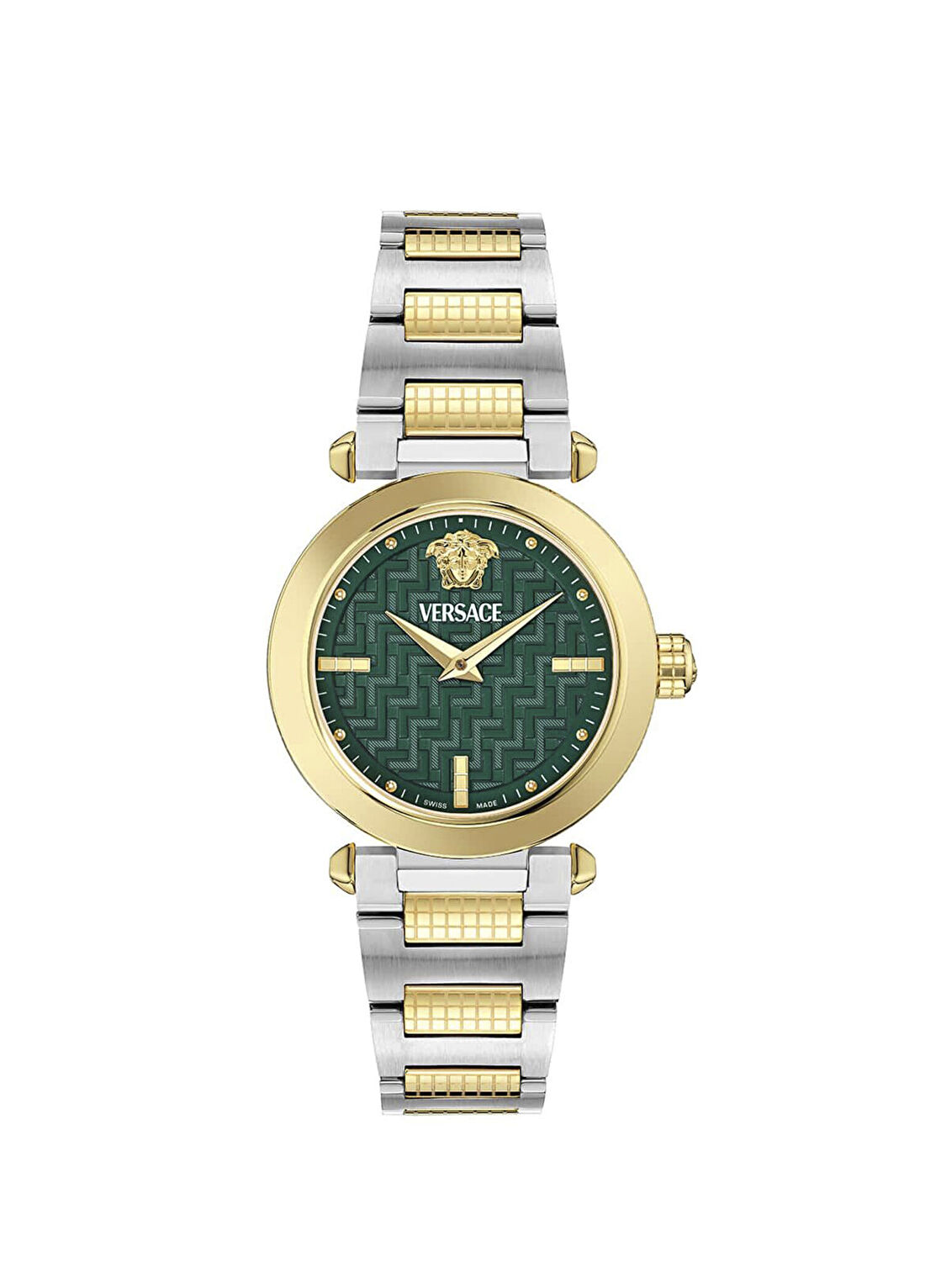 Versace VRSCVE5B00525 Altın Rengi Metalik Gri Çelik Kadın Kol Saati
