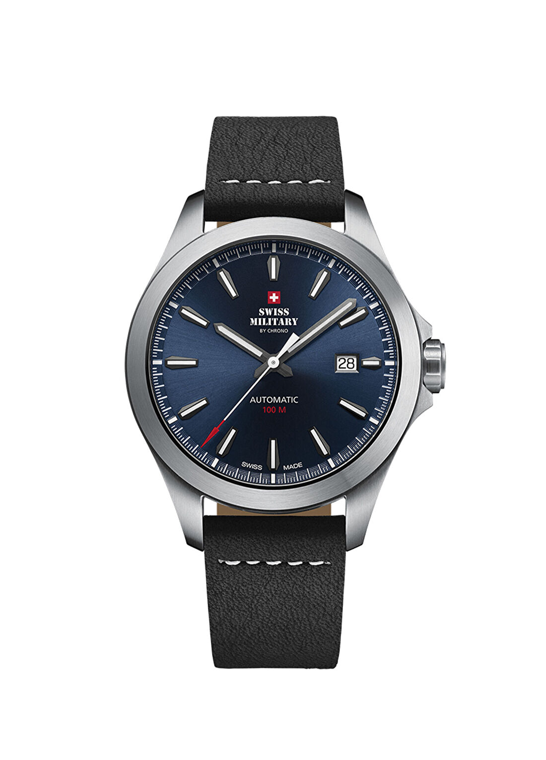 Swiss Military By Chrono SMA34077.08 Gümüş Deri Erkek Kol Saati
