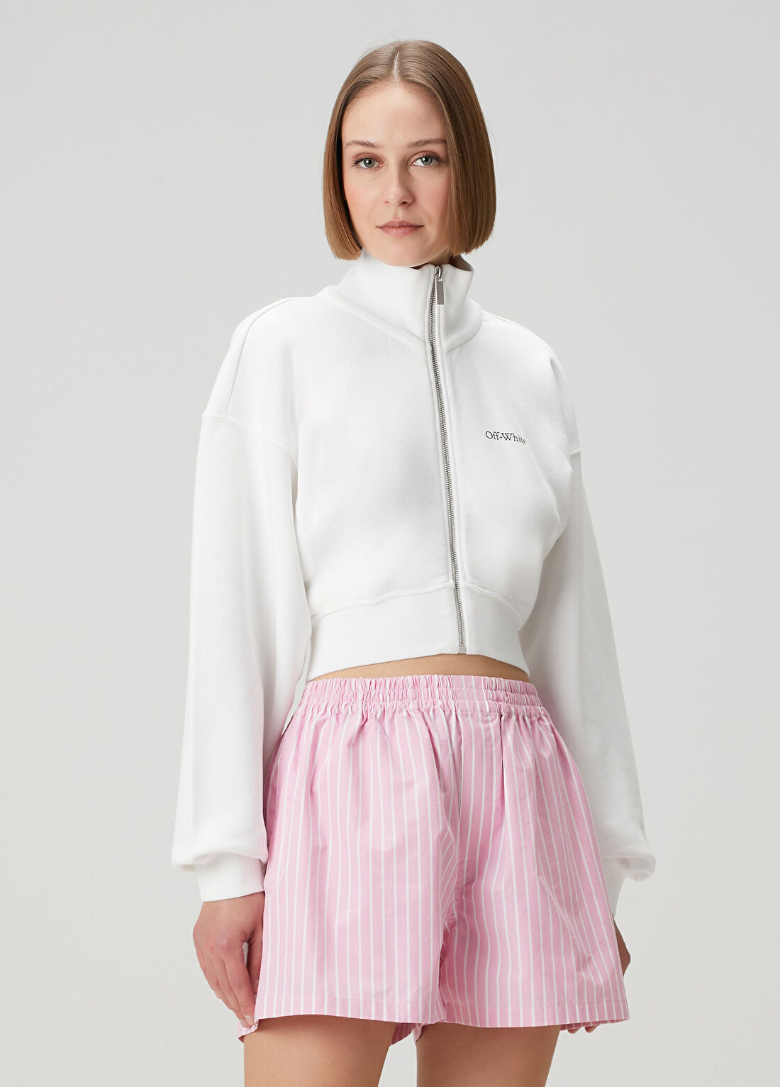 Off-White Arrow Glowing Flower Beyaz Sweatshirt