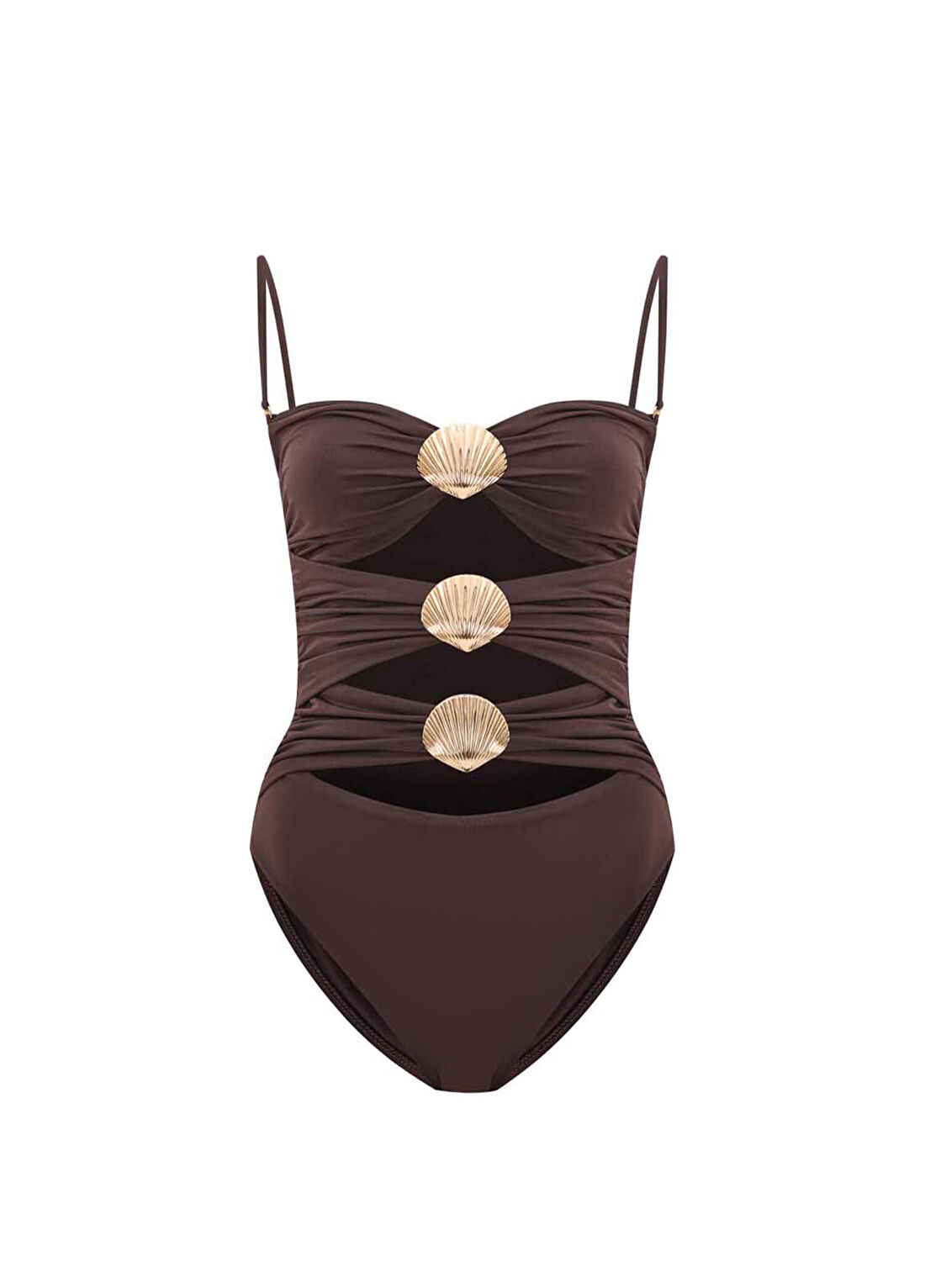Bia Swimwear Aurelia Brunette Pencereli Askılı Kadın Mayo