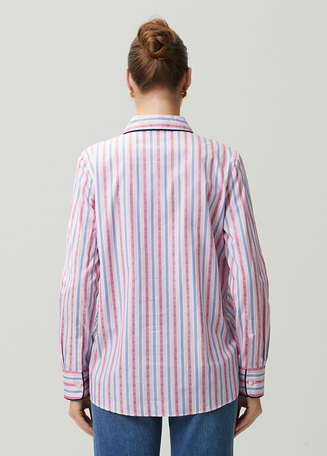 Etro Pembe Fil Coupé Çizgili Gömlek görsel 4