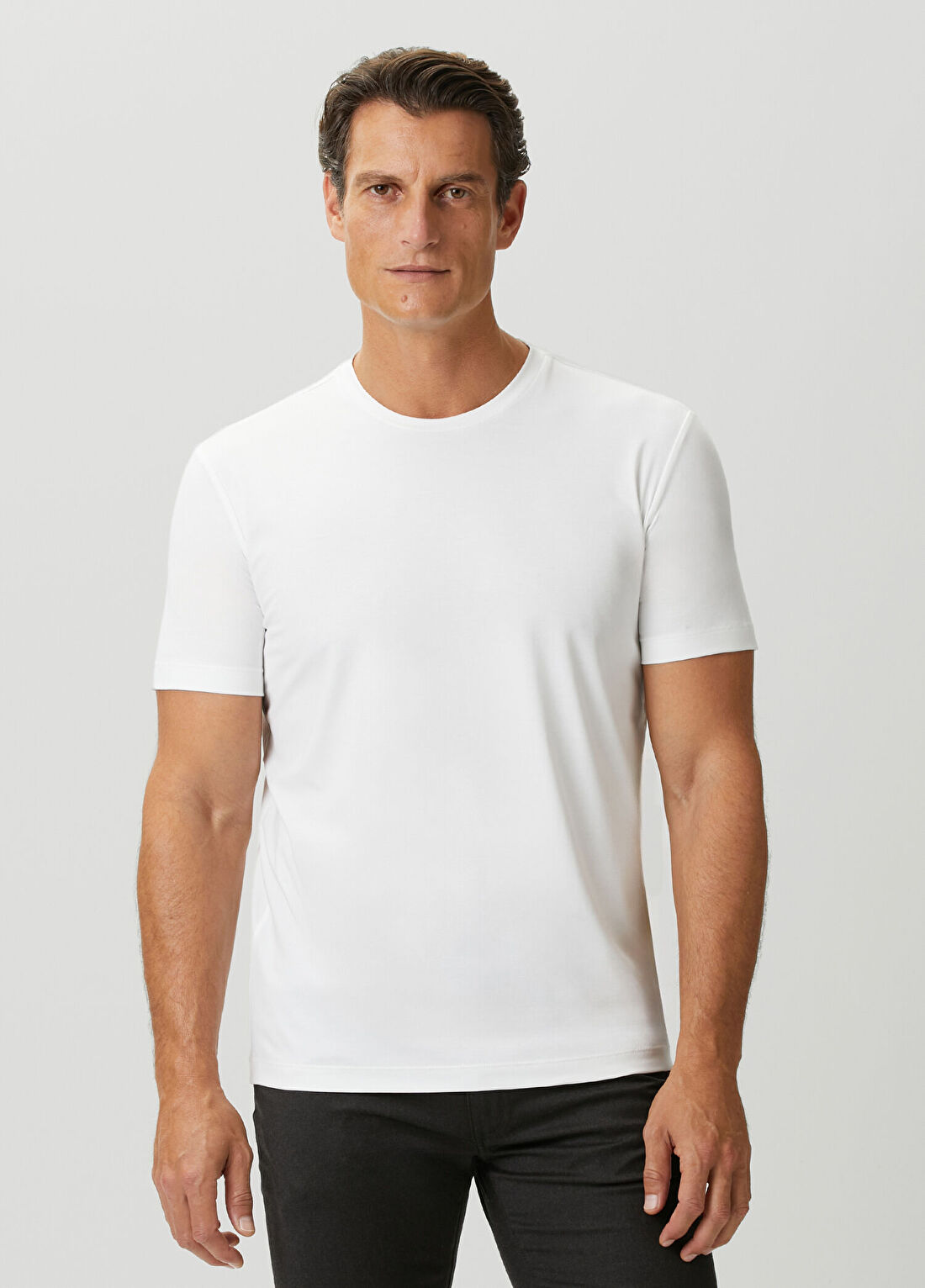 Maurizio Baldassari Beyaz Basic T-shirt