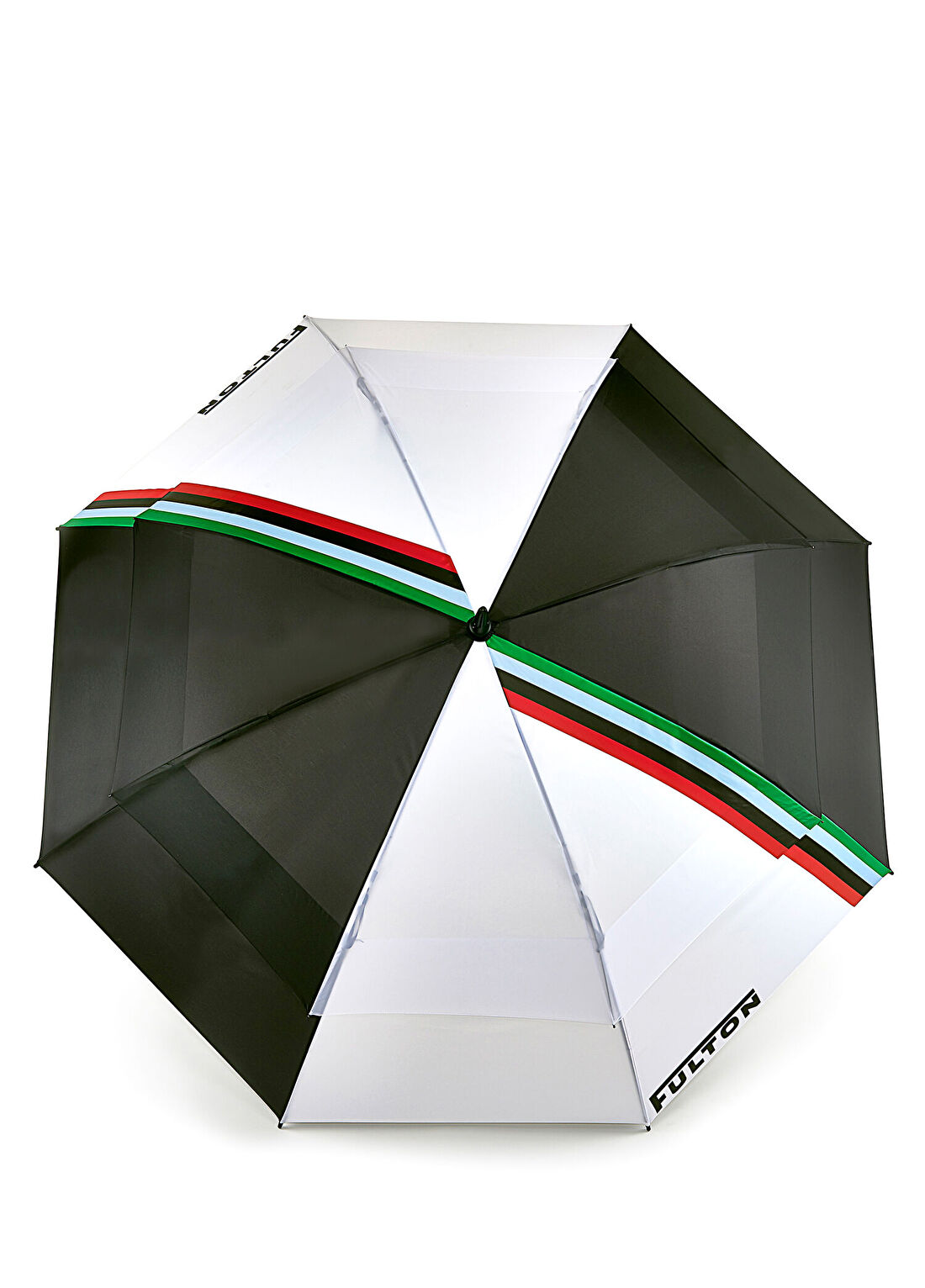 Fulton Stormshield 2 Stripe Siyah Beyaz Unisex Golf Şemsiyesi