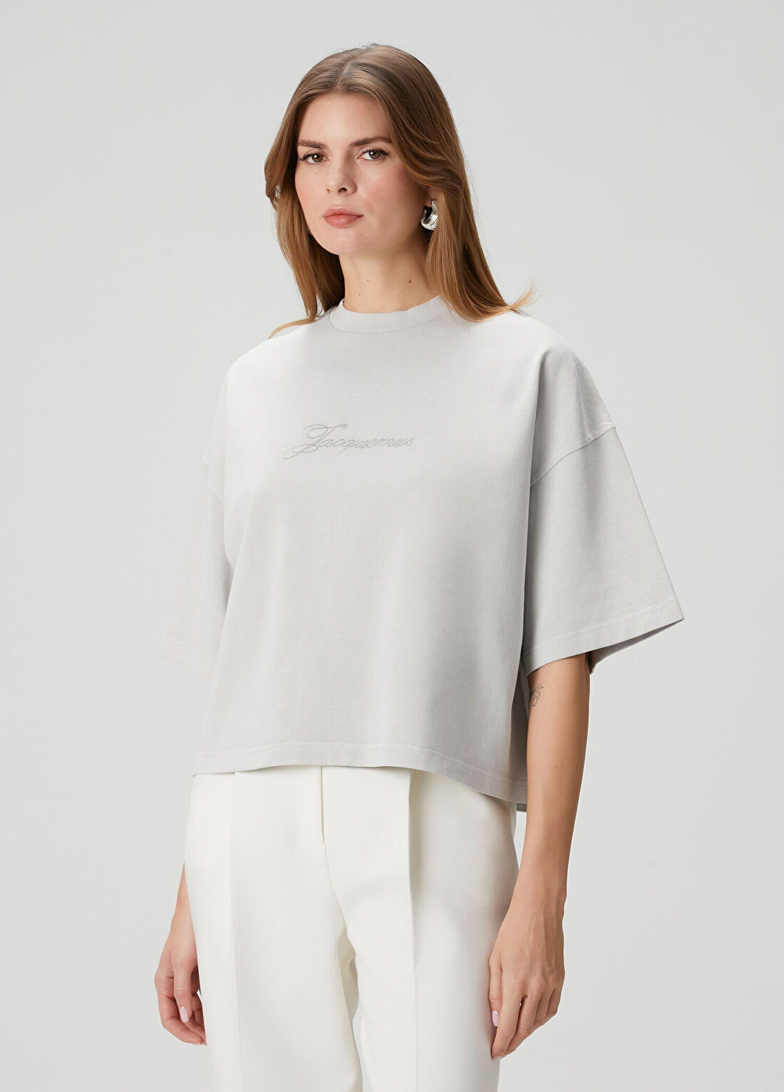 Jacquemus Gri T-shirt görsel 3