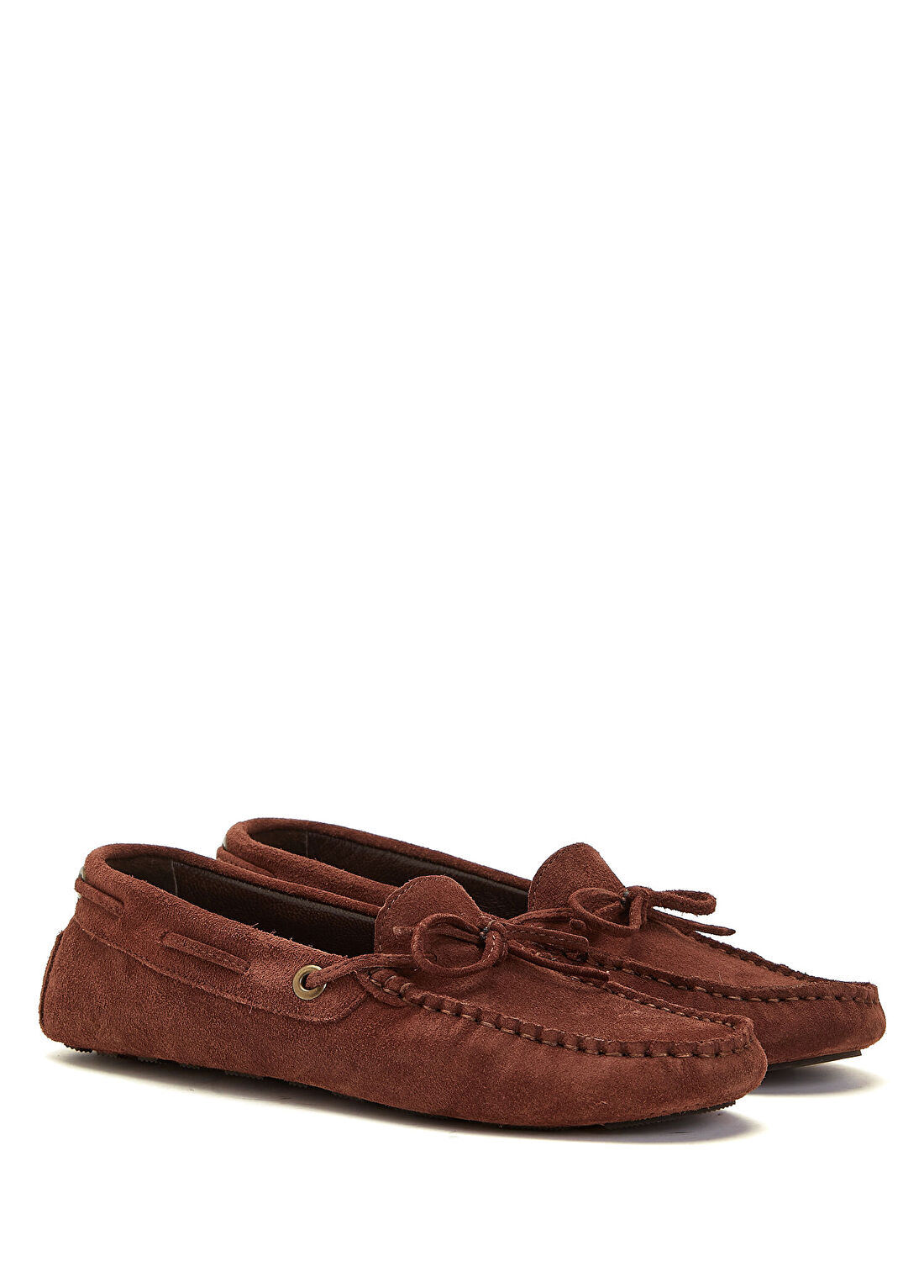 Beymen Club Bordo Bağcıklı Kadın Süet Sneaker görsel 2