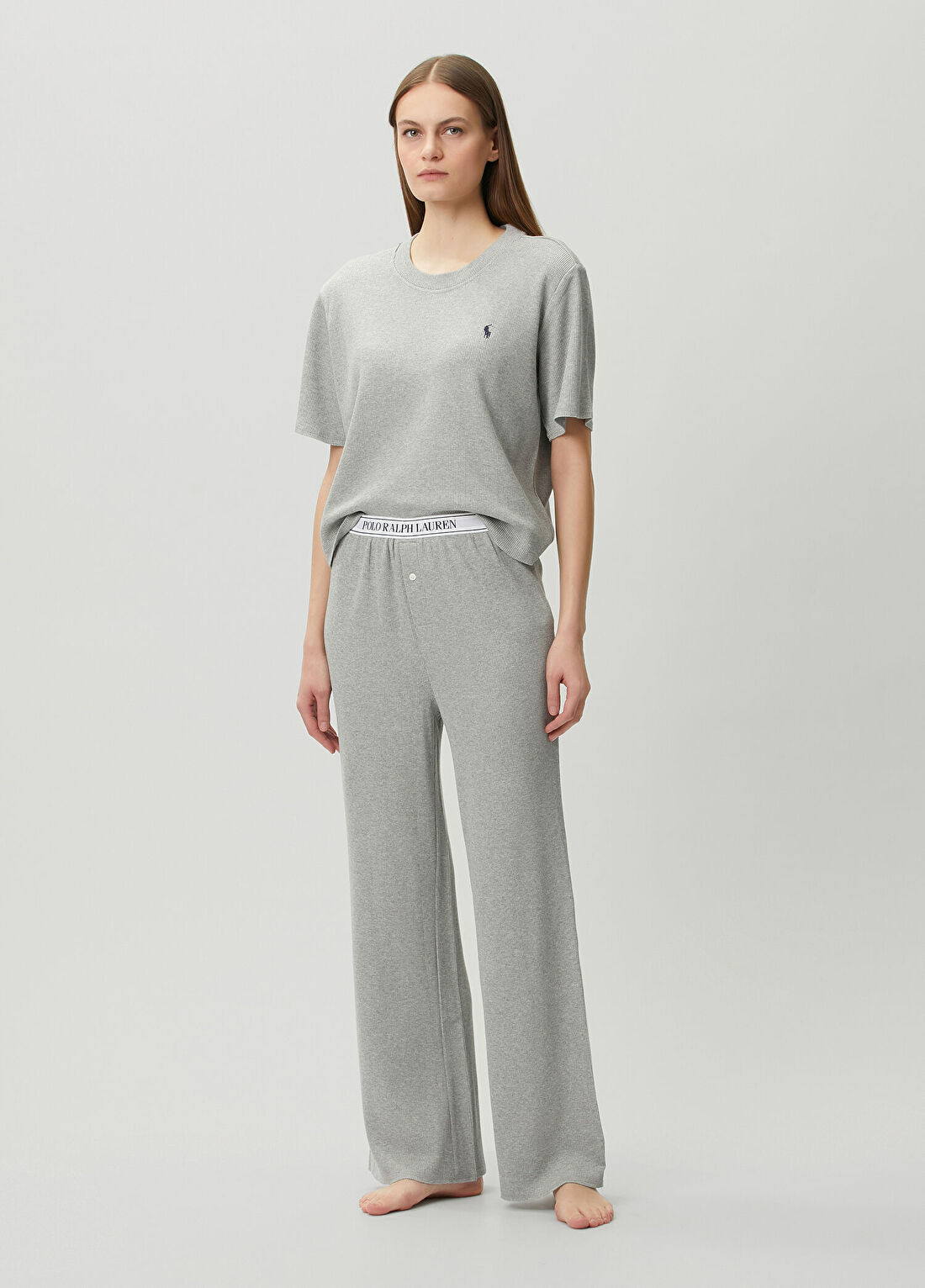 Polo Ralph Lauren-Lingerie Gri Pijama Takımı görsel 2