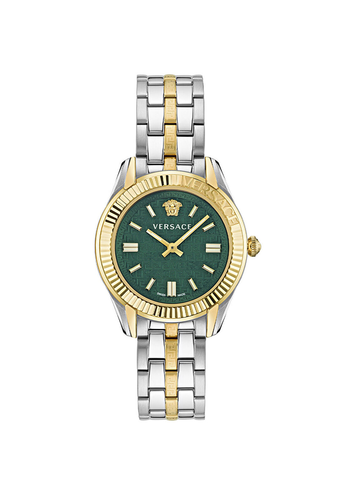 Versace VRSCVE6C00423 Greca Time Lady Altın Rengi Metalik Gri Kadın Kol Saati