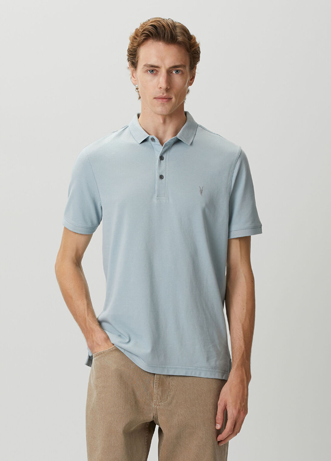 AllSaints Reform Mavi Polo Yaka T-shirt