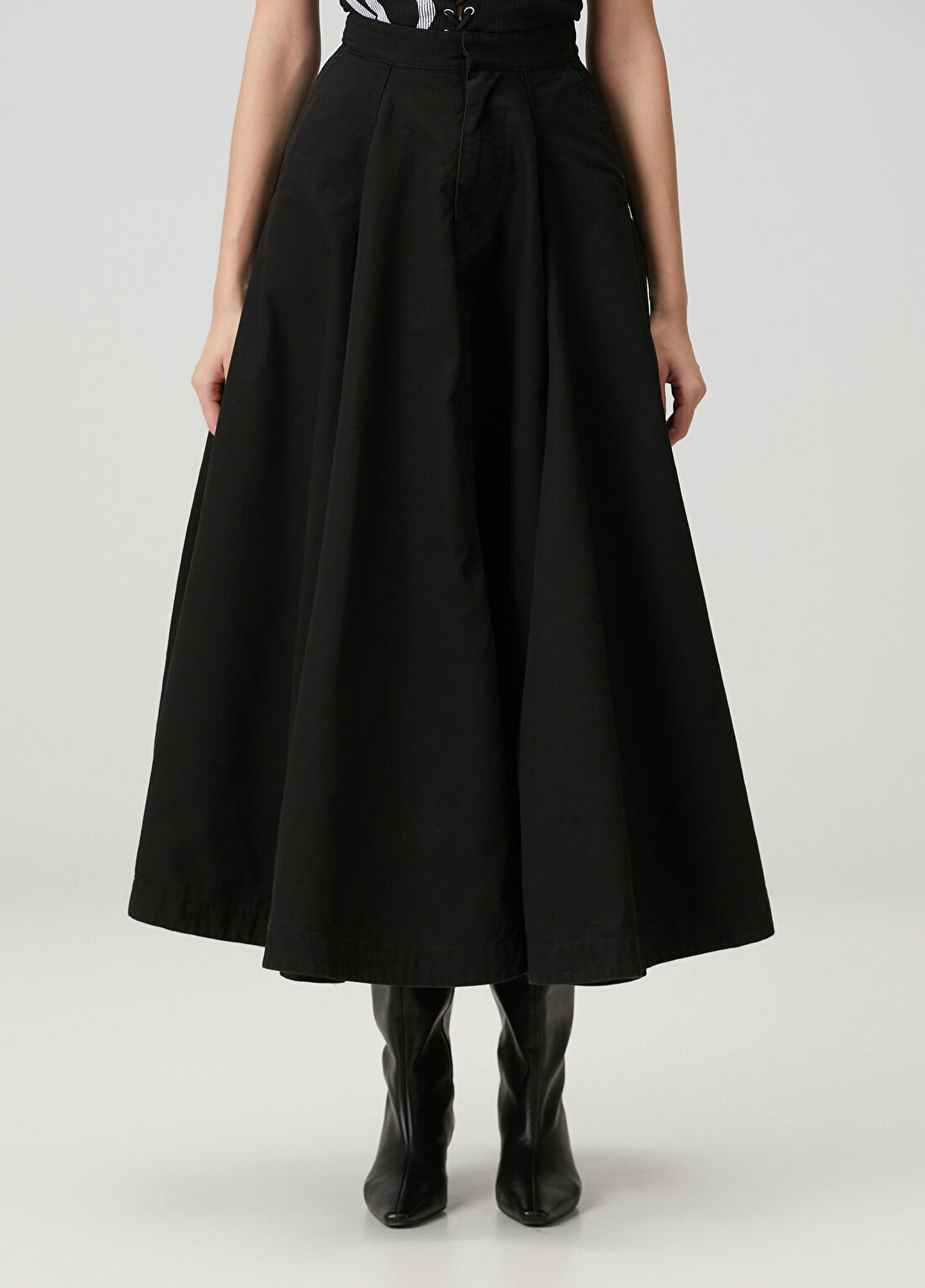 Balenciaga Siyah Midi Etek görsel 2