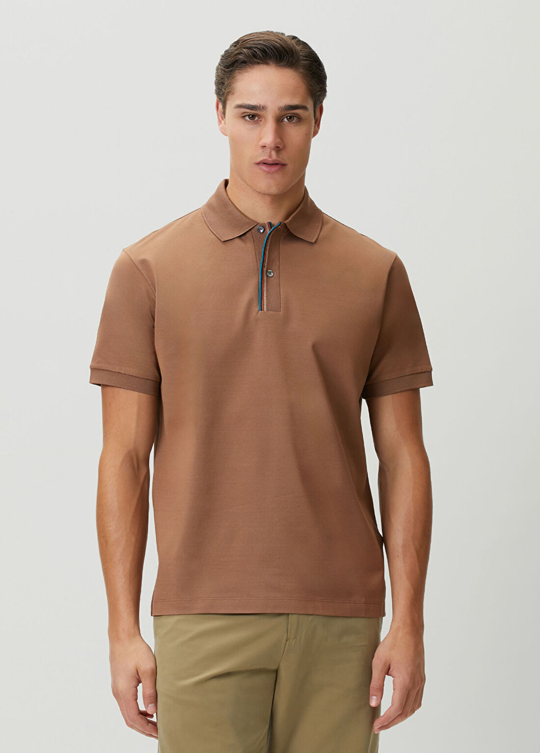 Paul Smith Kahverengi Polo Yaka T-shirt