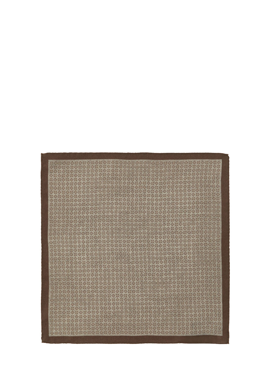 Beymen Collection Kahverengi Desenli İpek Poşet Mendil