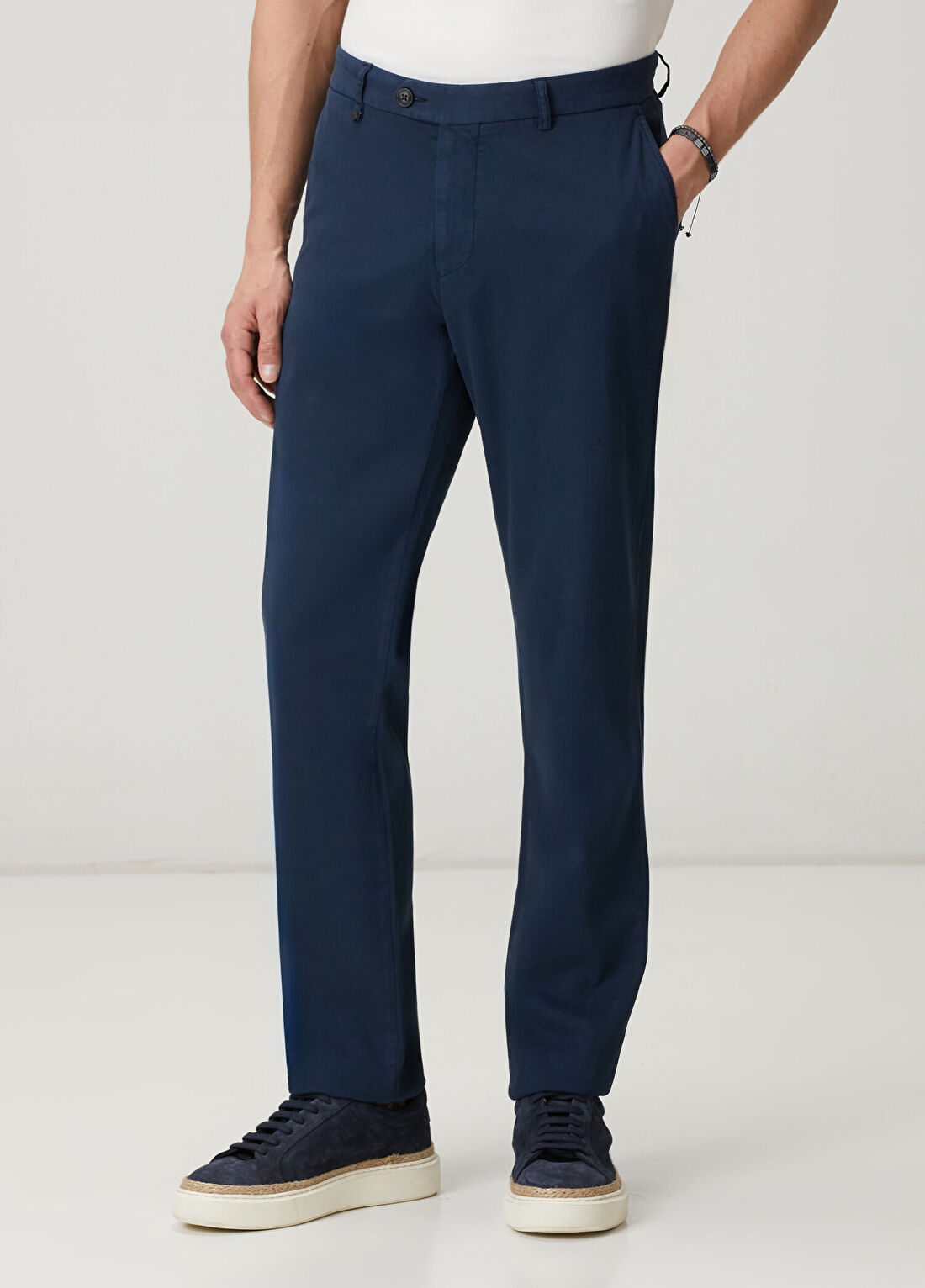 Beymen Club Lacivert Mini Petek Dokulu Spor Pantolon görsel 2