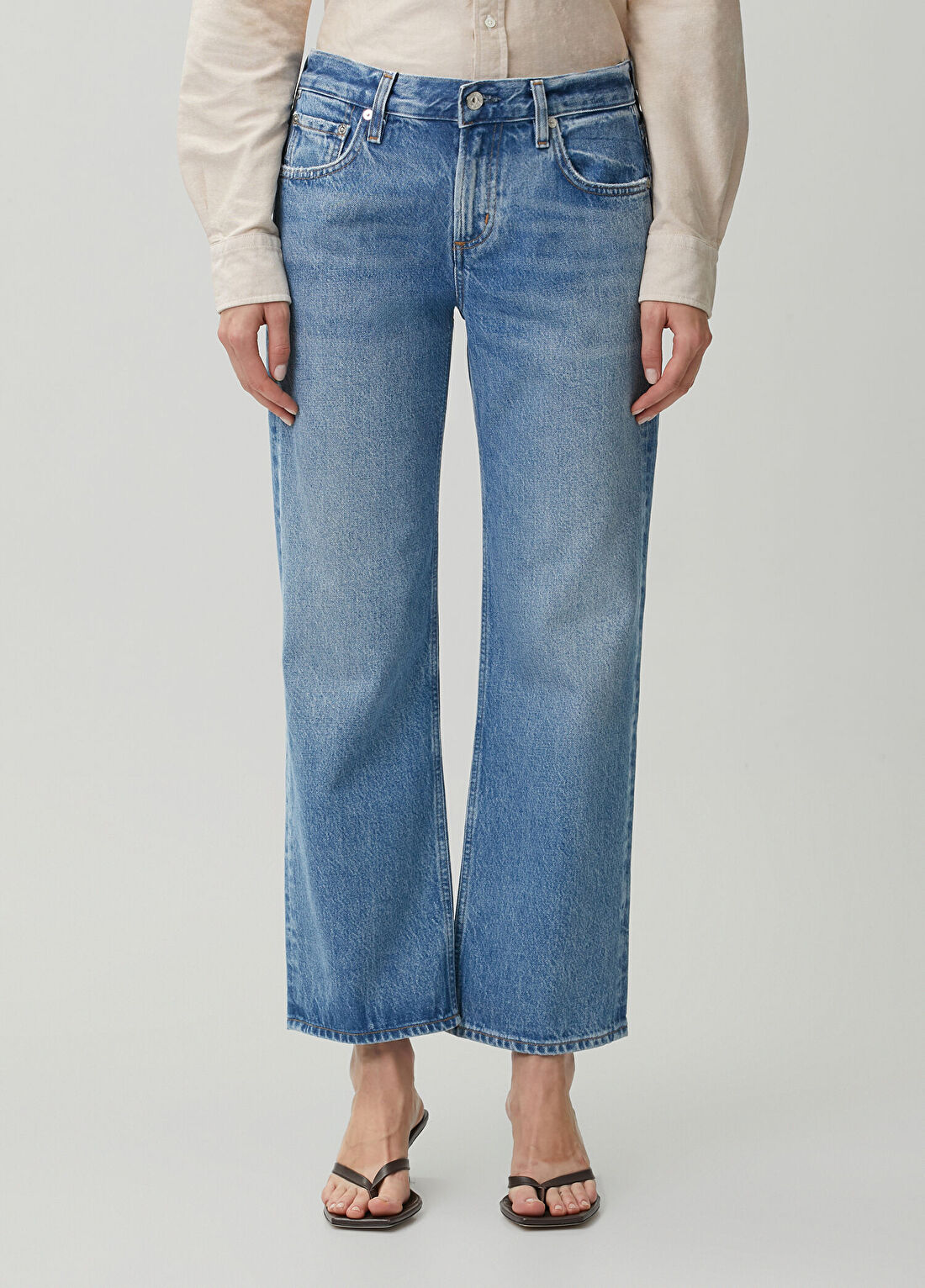 Citizens Of Humanity Faye Vintage Straight Mavi Jean Pantolon görsel 2