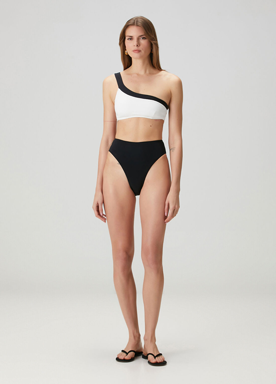 Jets Swimmear Siyah Yüksek Bel Bikini Altı