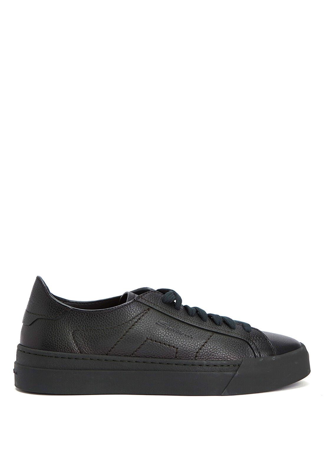Santoni Koyu Yeşil Erkek Deri Sneaker