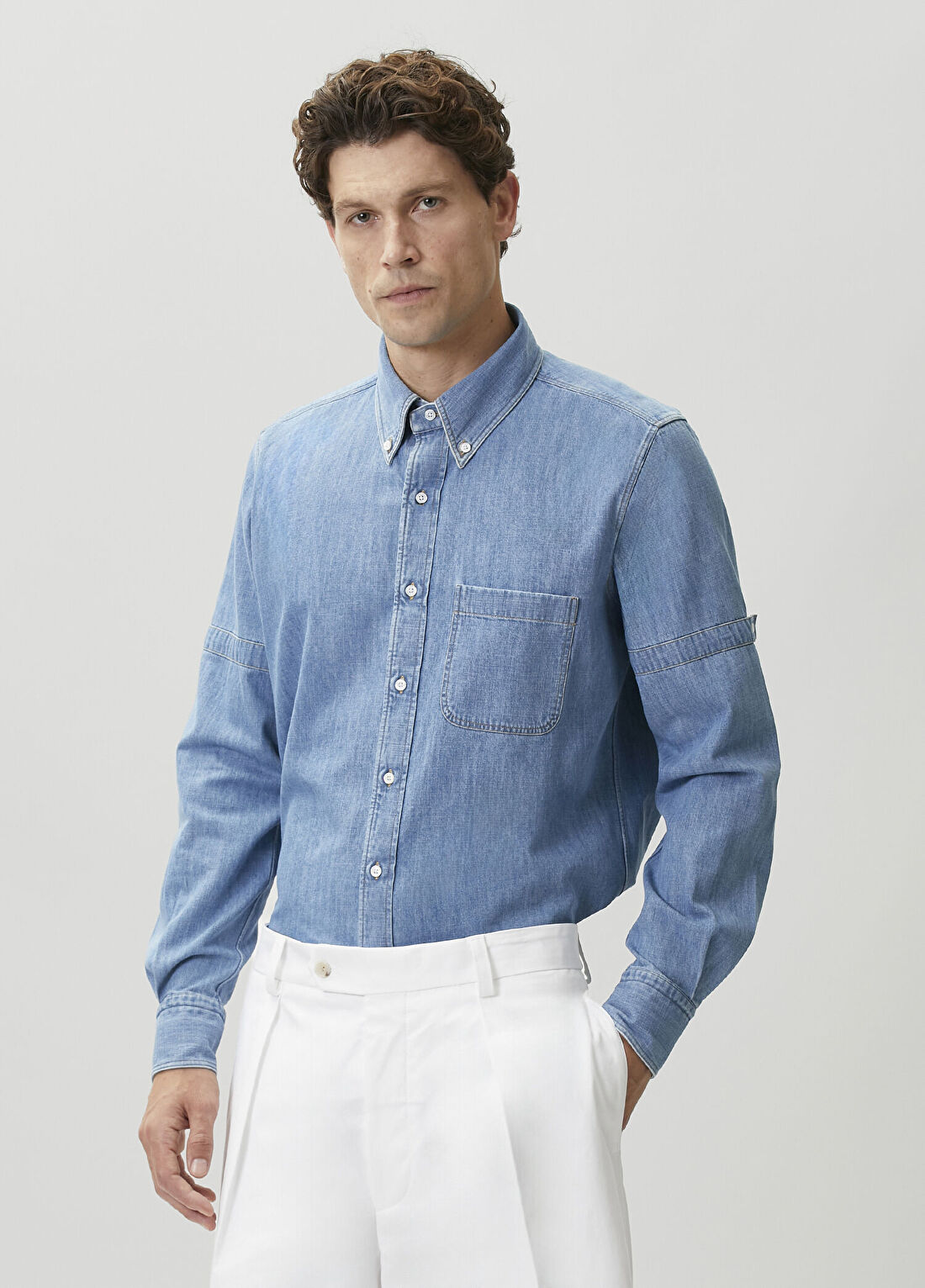 Thom Browne Mavi Denim Gömlek
