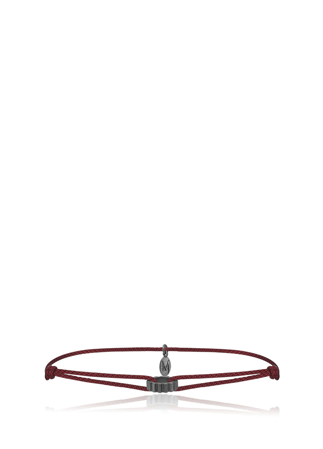 Melie Jewelry Notch 925 Ayar Gümüş İpli Erkek Bileklik