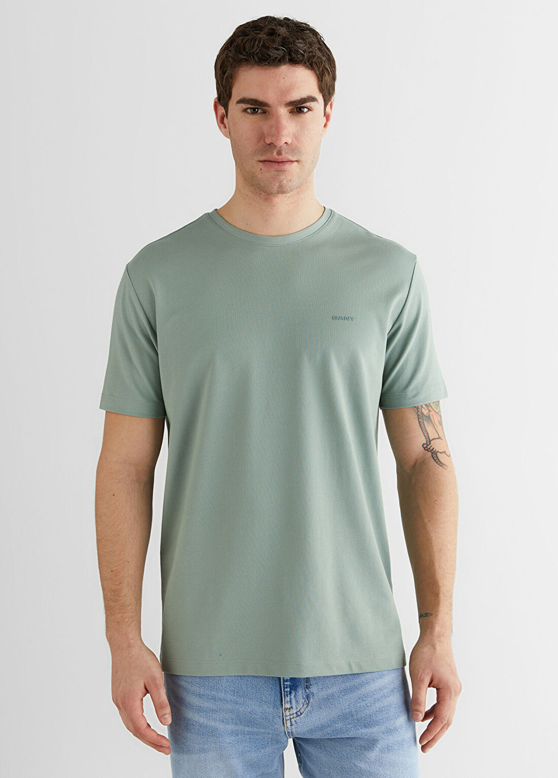Gant Gri Baskılı Kısa Kollu Erkek T-Shirt