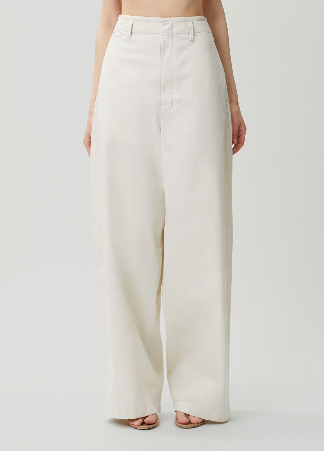 Lemaire Kırık Beyaz Wide Leg Pantolon görsel 2
