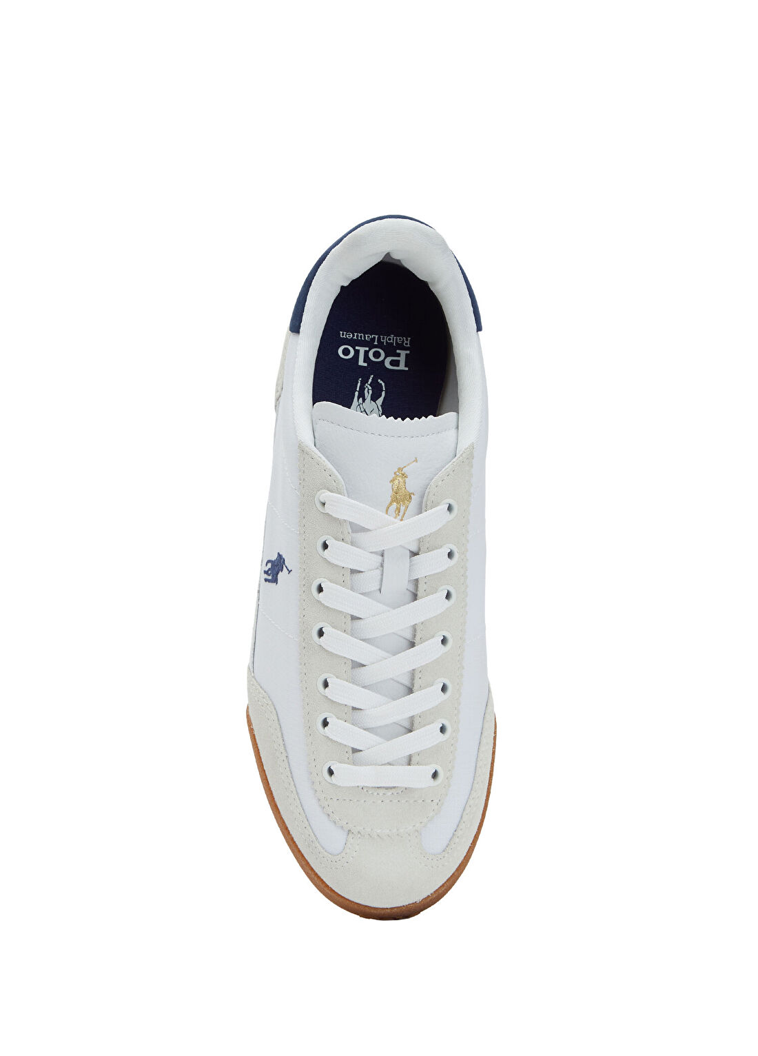 Polo Ralph Lauren Hester Lacivert Beyaz Kadın Deri Sneaker görsel 4