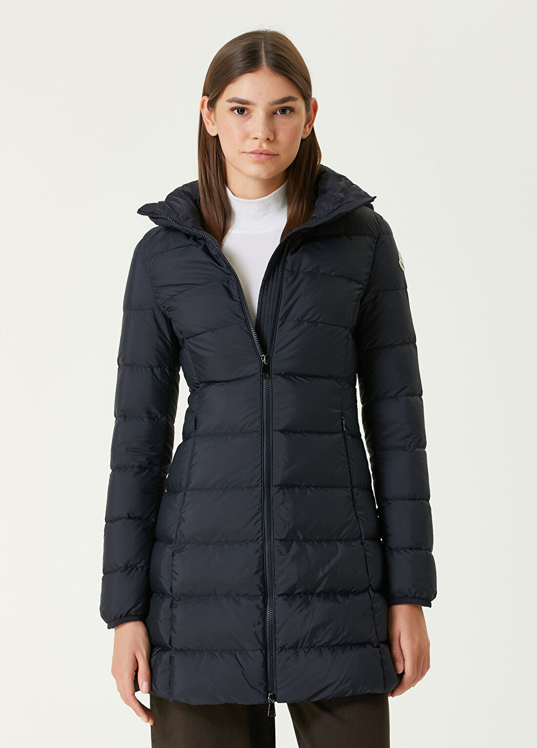 Moncler Gie Lacivert Kapüşonlu Puff Mont