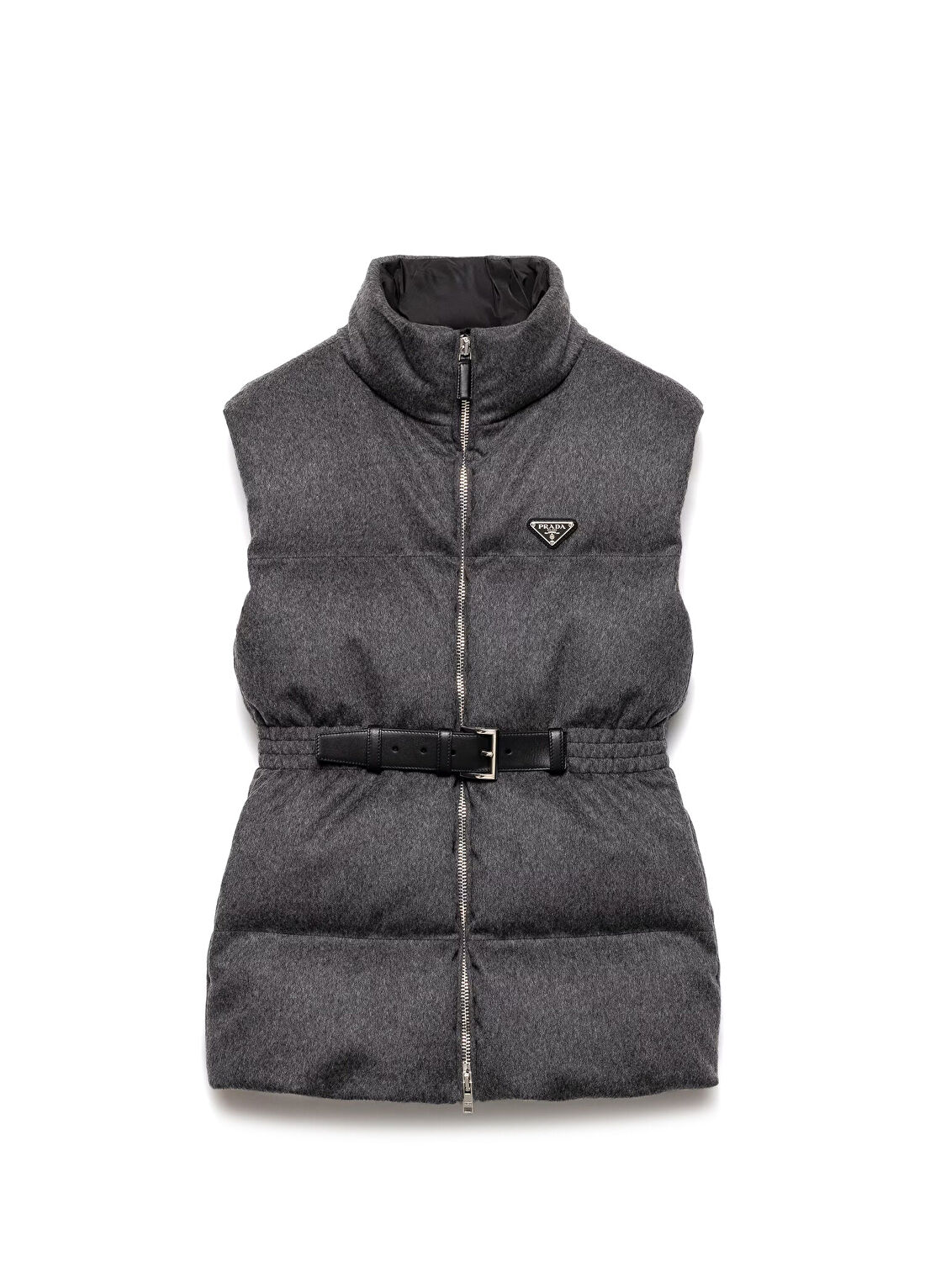 Prada Loden Gri Kadın Şişme Yelek
