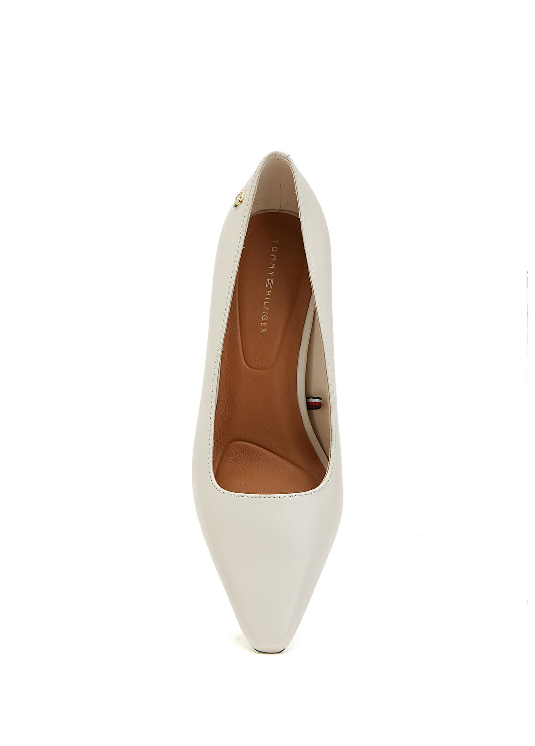 Tommy Hilfiger Bej Deri Stiletto görsel 4