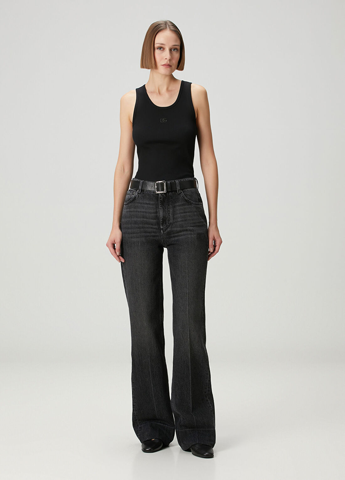 Dolce&Gabbana Siyah Flared Jean Pantolon