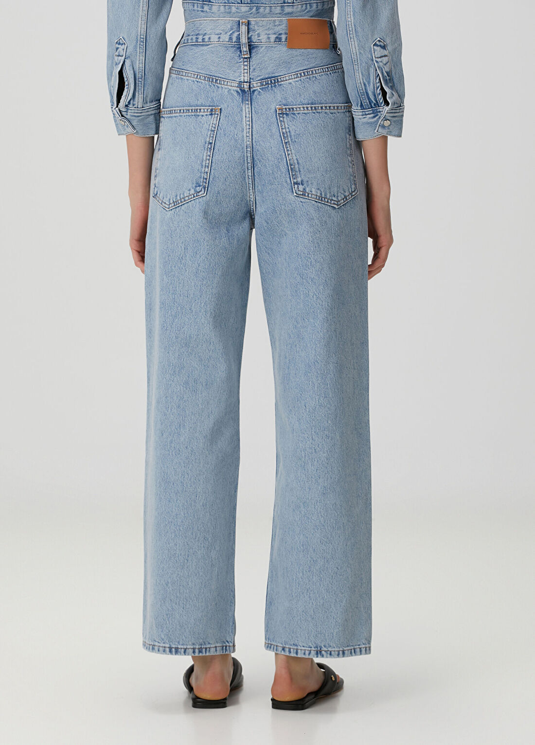 Wardrobe Nyc Mavi Low Rise Jean Pantolon görsel 4