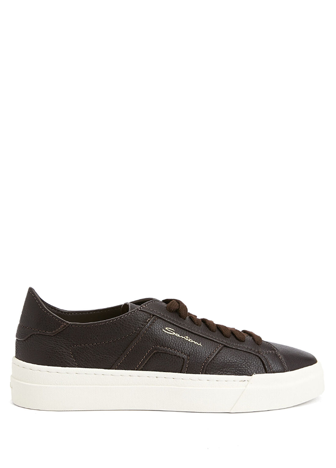 Santoni Kahverengi Erkek Deri Sneaker