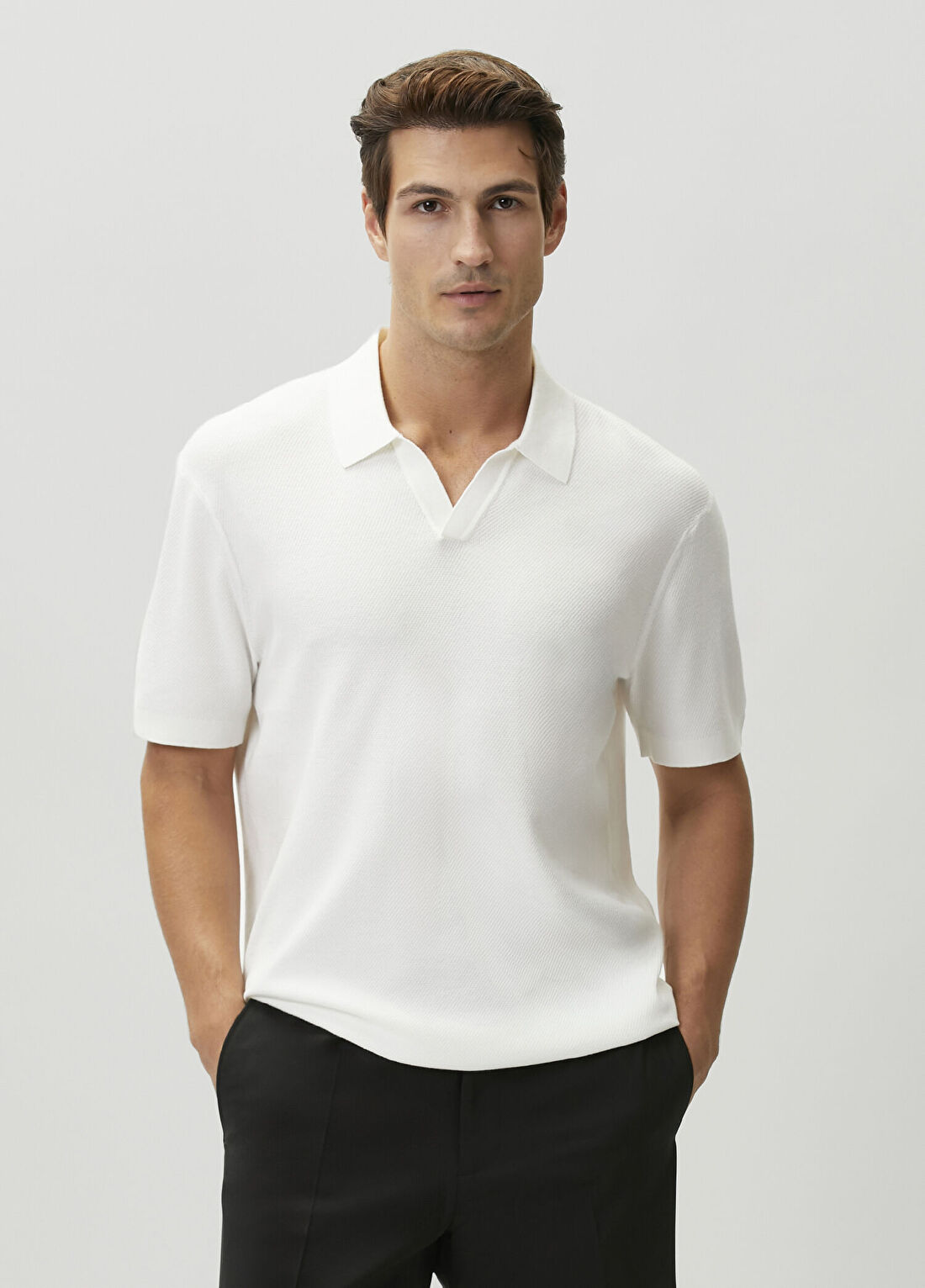 Theory Beyaz Polo Yaka T-shirt