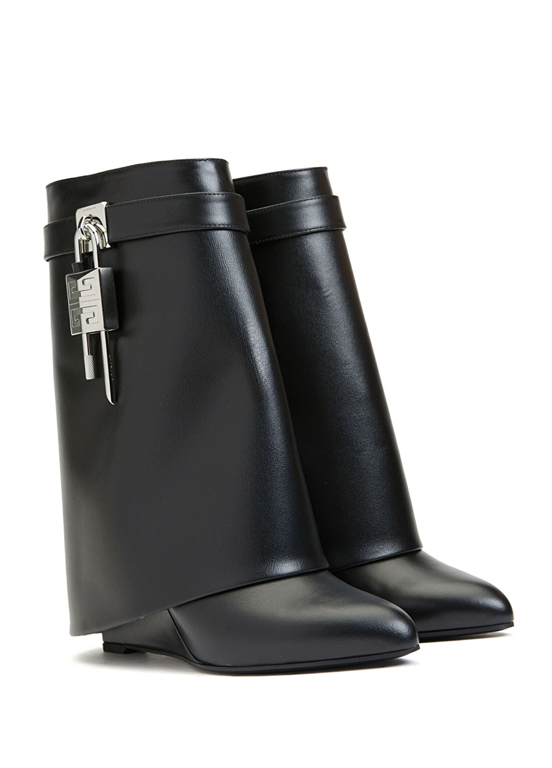 Givenchy Shark Lock Siyah Kadın Deri Bot görsel 2