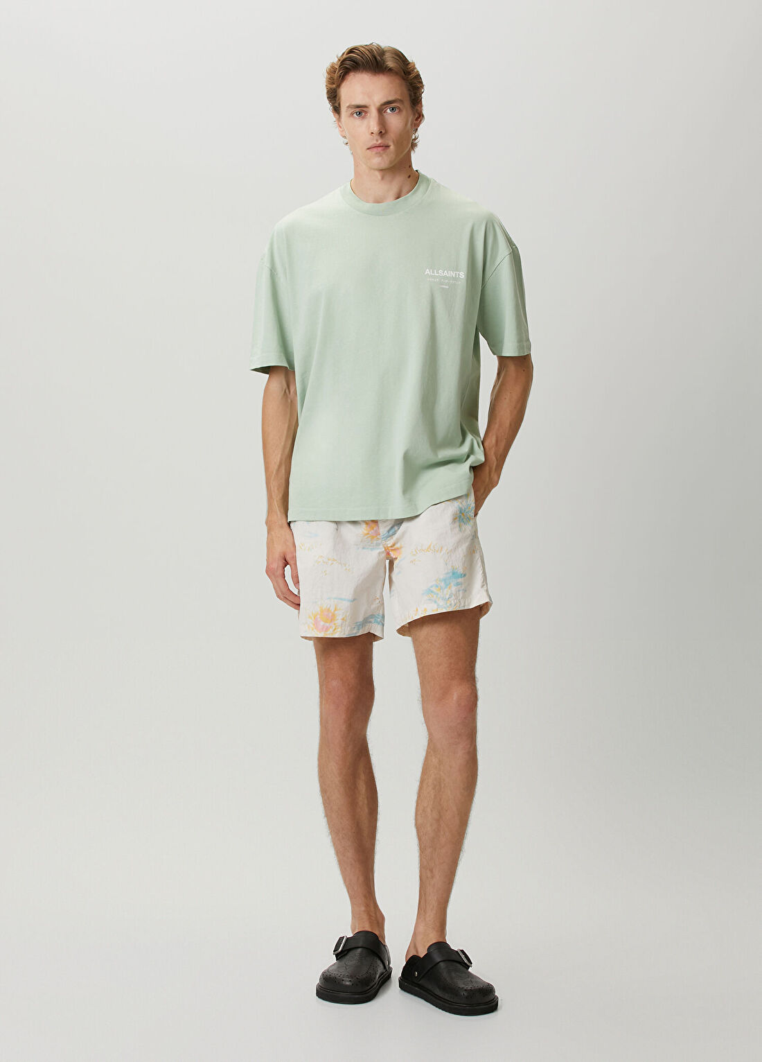 AllSaints Bleachsurf Krem Desenli Mayo