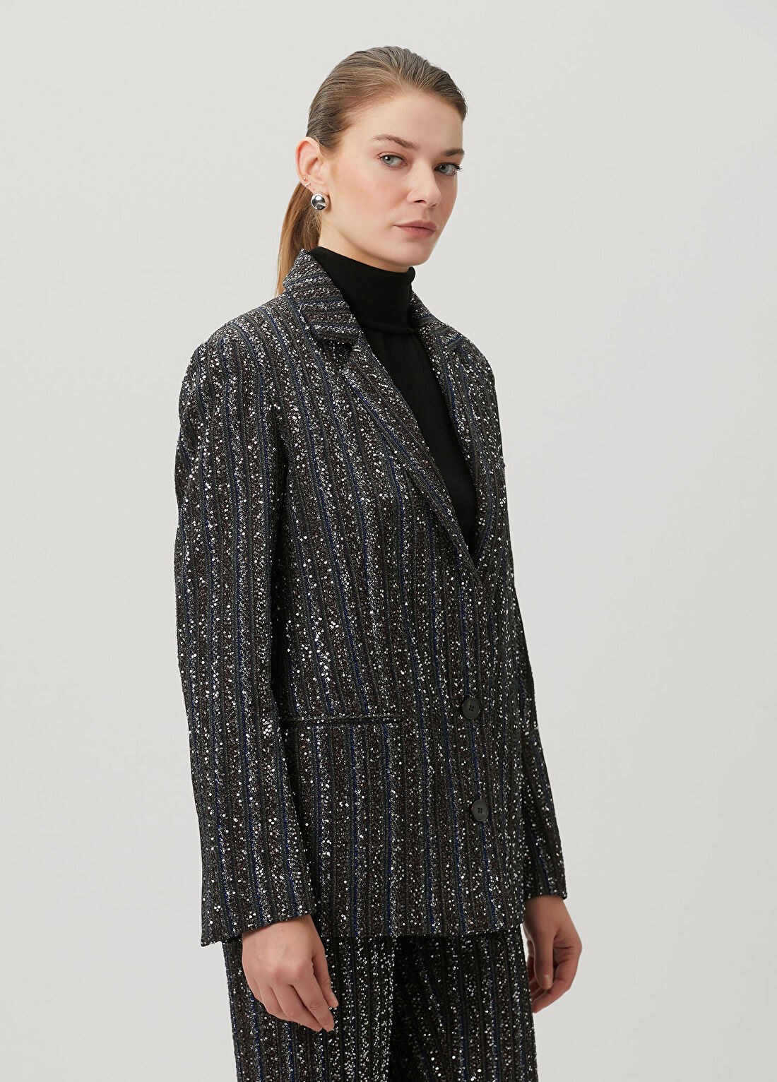 Missoni Siyah Payetli Ceket görsel 4