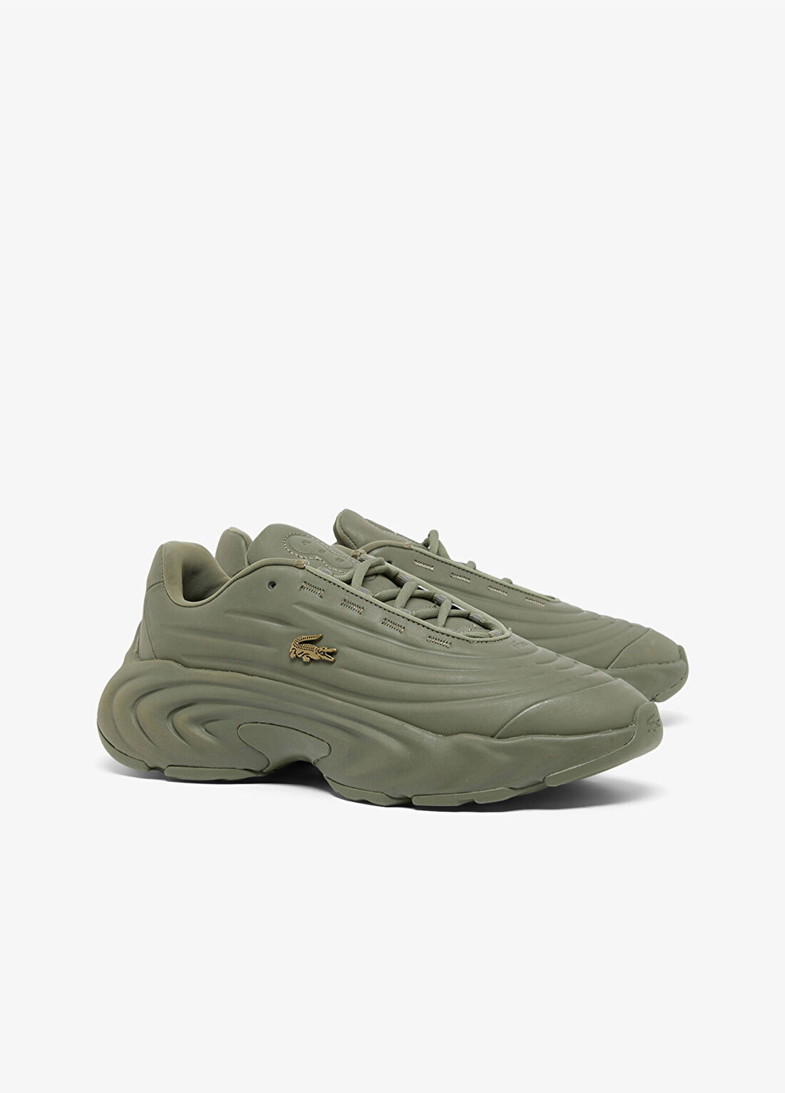 Lacoste Spinor Haki Deri Erkek Sneaker görsel 2