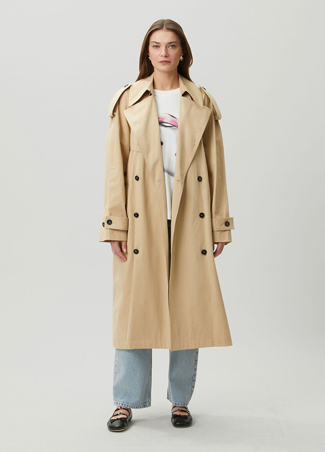 Marc Jacobs Bej Kruvaze Palto