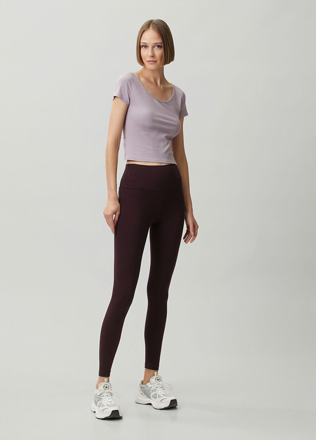 lululemon Hold Tight Micro-Rib Cross-Back Lila T-Shirt görsel 2