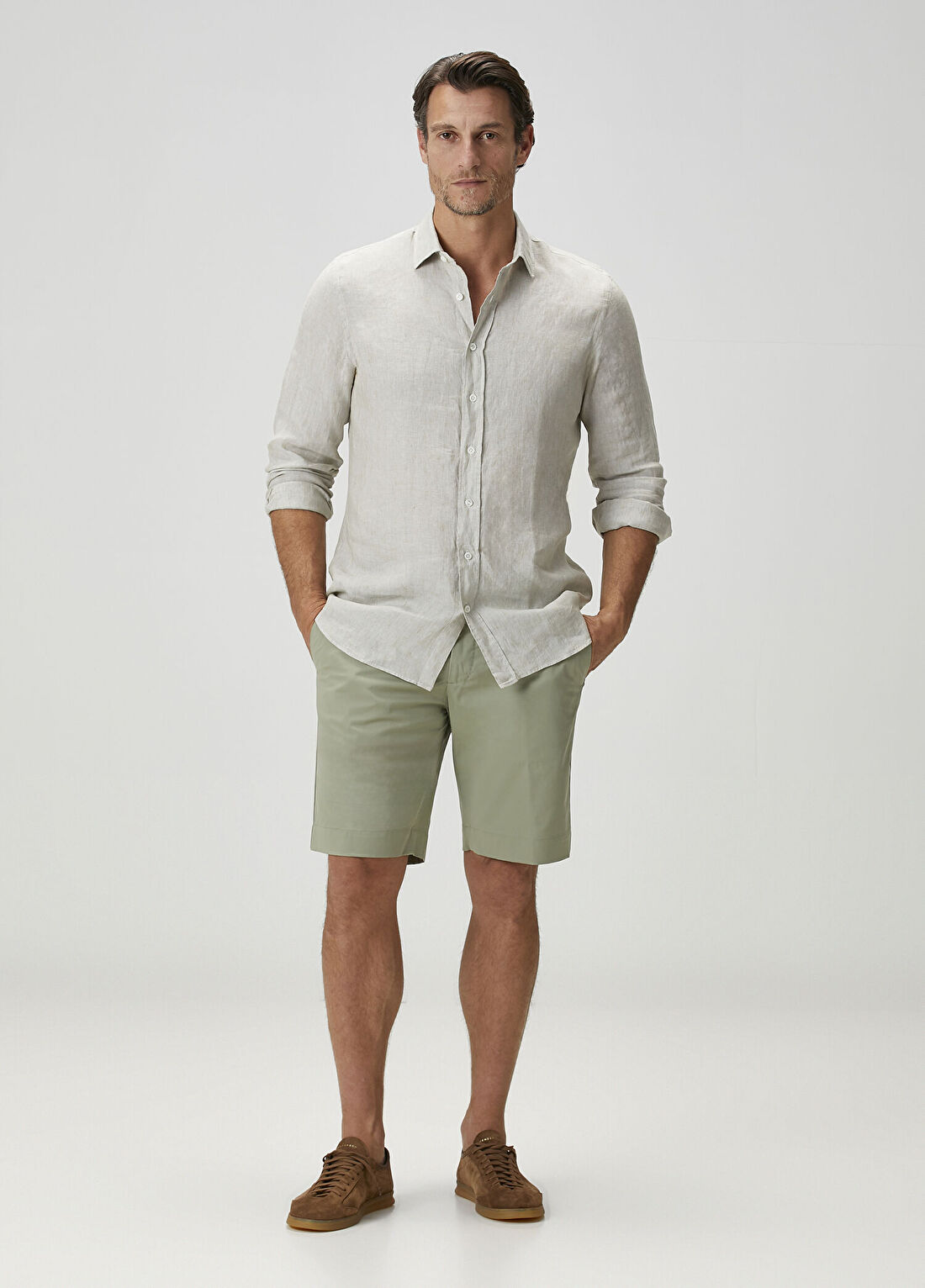 Slowear Yeşil Bermuda