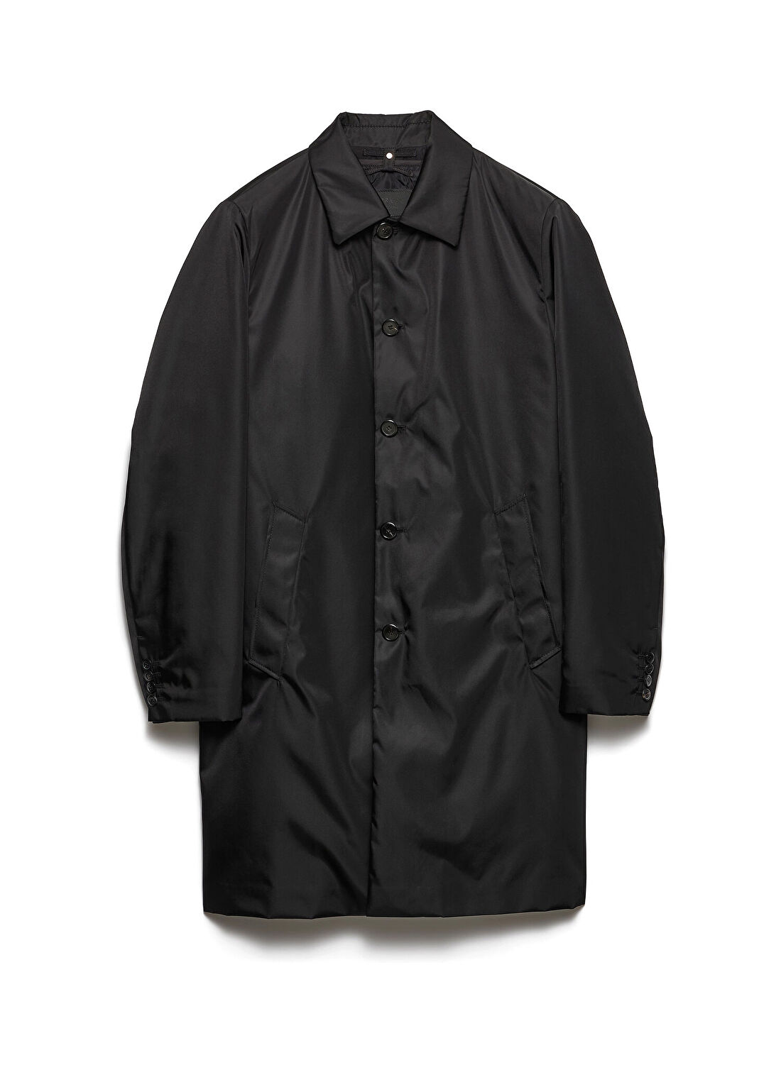 Prada Siyah Re-Nylon Erkek Palto