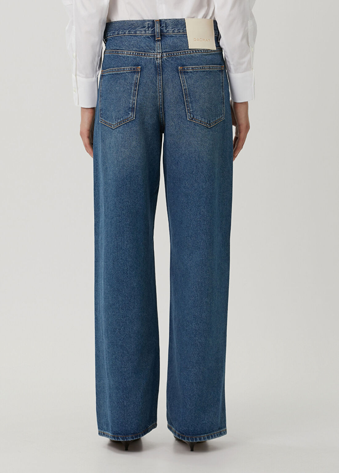 DAGMAR Mavi Wide Leg Jean Pantolon görsel 4